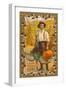 Greetings, Man with Turkey and Pumpkin-null-Framed Art Print