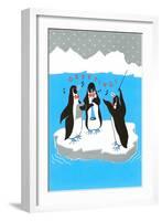 Greetings, Penguins Ensemble-null-Framed Art Print