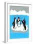 Greetings, Penguins Ensemble-null-Framed Art Print