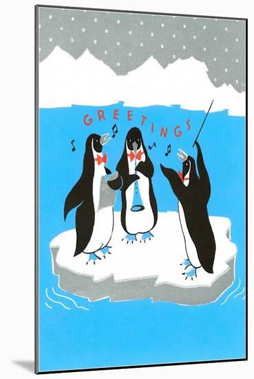 Greetings, Penguins Ensemble-null-Mounted Art Print