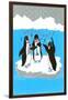 Greetings, Penguins Ensemble-null-Framed Art Print