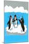 Greetings, Penguins Ensemble-null-Mounted Art Print