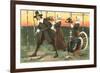 Greetings, Pilgrims Carrying Food-null-Framed Premium Giclee Print