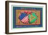 Greetings, St. Patrick's Day, American Shield-null-Framed Art Print