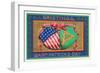 Greetings, St. Patrick's Day, American Shield-null-Framed Art Print