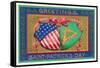 Greetings, St. Patrick's Day, American Shield-null-Framed Stretched Canvas