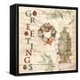 Greetings-Jace Grey-Framed Stretched Canvas