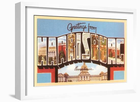 Greetngs from Harrisburg, Pennsylvania-null-Framed Art Print