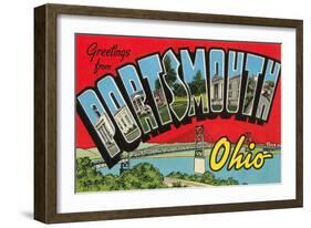 Greetngs from Portsmouth, Ohio-null-Framed Art Print