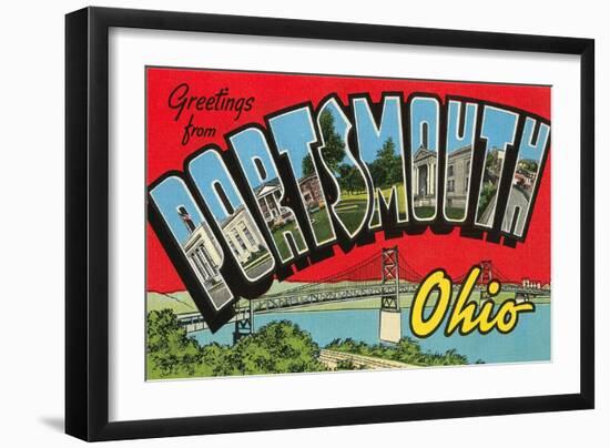 Greetngs from Portsmouth, Ohio-null-Framed Art Print