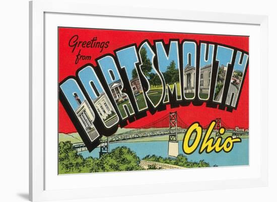 Greetngs from Portsmouth, Ohio-null-Framed Art Print