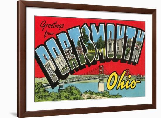 Greetngs from Portsmouth, Ohio-null-Framed Art Print