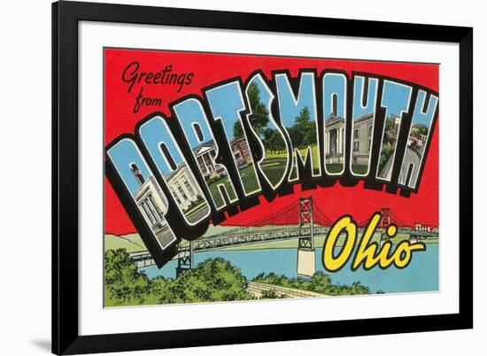 Greetngs from Portsmouth, Ohio-null-Framed Art Print