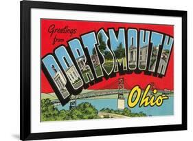 Greetngs from Portsmouth, Ohio-null-Framed Art Print