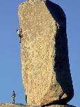 Rock Climber Bivouacked in His Portaledge on an Overhanging Cliff.-Greg Epperson-Photographic Print