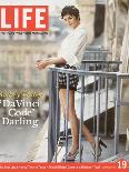 French Actress Audrey Tautou Outdoors on a Balcony in Paris, May 19, 2006-Greg Kadel-Photographic Print