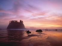 Sea Stacks at Sunset, 2nd Beach, Olympic National Park, Wa-Greg Probst-Photographic Print