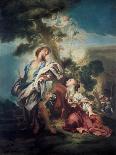 The Flight into Egypt, C.1680-1700-Gregorio De Ferrari-Mounted Giclee Print