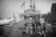 Diver and His Apparatus on Board HMS Blake, 1896-Gregory & Co-Giclee Print