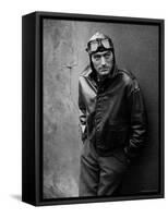 Gregory Peck Costumed as WWII American Air Forces Bomber Pilot for Twelve O'clock High-W^ Eugene Smith-Framed Stretched Canvas