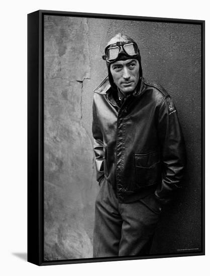 Gregory Peck Costumed as WWII American Air Forces Bomber Pilot for Twelve O'clock High-W^ Eugene Smith-Framed Stretched Canvas