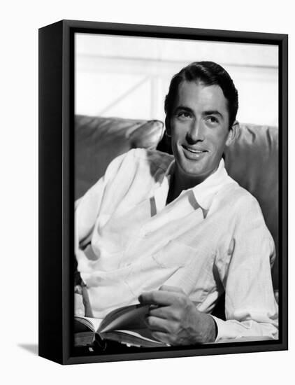 Gregory Peck in the Late 1940s-null-Framed Stretched Canvas