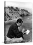 Gregory Peck Studying Lines for Summer Theater Performance "Light Up the Sky" in La Jolla Playhouse-Alfred Eisenstaedt-Stretched Canvas