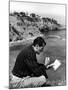 Gregory Peck Studying Lines for Summer Theater Performance "Light Up the Sky" in La Jolla Playhouse-Alfred Eisenstaedt-Mounted Premium Photographic Print