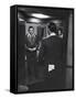 Gregory Peck Trying on Suit for His New Movie Man in the Grey Flannel Suit-Michael Rougier-Framed Stretched Canvas