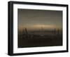 Greifswald in Moonlight, 1817 (Oil on Canvas)-Caspar David Friedrich-Framed Giclee Print