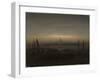 Greifswald in Moonlight, 1817 (Oil on Canvas)-Caspar David Friedrich-Framed Giclee Print