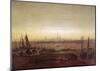 Greifswald in Moonlight-Caspar David Friedrich-Mounted Giclee Print