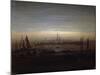 Greifswald in Moonlight-Caspar David Friedrich-Mounted Giclee Print