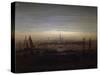 Greifswald in Moonlight-Caspar David Friedrich-Stretched Canvas