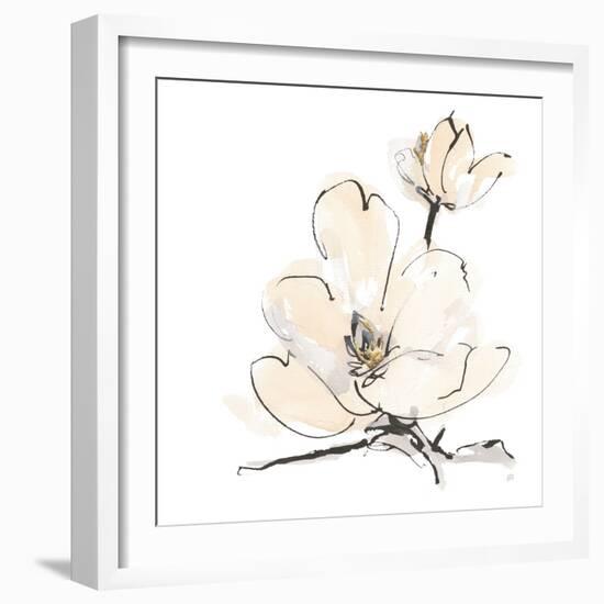 Greige Magnolias II-Chris Paschke-Framed Art Print