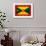 Grenada Flag Design with Wood Patterning - Flags of the World Series-Philippe Hugonnard-Framed Art Print displayed on a wall