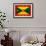 Grenada Flag Design with Wood Patterning - Flags of the World Series-Philippe Hugonnard-Framed Art Print displayed on a wall