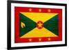 Grenada Flag Design with Wood Patterning - Flags of the World Series-Philippe Hugonnard-Framed Art Print