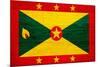 Grenada Flag Design with Wood Patterning - Flags of the World Series-Philippe Hugonnard-Mounted Art Print