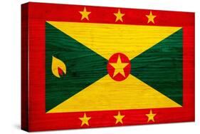 Grenada Flag Design with Wood Patterning - Flags of the World Series-Philippe Hugonnard-Stretched Canvas