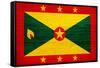 Grenada Flag Design with Wood Patterning - Flags of the World Series-Philippe Hugonnard-Framed Stretched Canvas