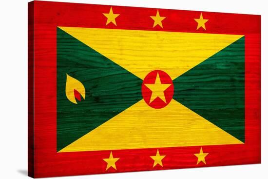 Grenada Flag Design with Wood Patterning - Flags of the World Series-Philippe Hugonnard-Stretched Canvas