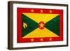 Grenada Flag Design with Wood Patterning - Flags of the World Series-Philippe Hugonnard-Framed Art Print