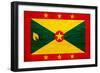 Grenada Flag Design with Wood Patterning - Flags of the World Series-Philippe Hugonnard-Framed Art Print