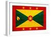 Grenada Flag Design with Wood Patterning - Flags of the World Series-Philippe Hugonnard-Framed Art Print