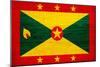 Grenada Flag Design with Wood Patterning - Flags of the World Series-Philippe Hugonnard-Mounted Art Print