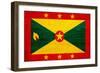 Grenada Flag Design with Wood Patterning - Flags of the World Series-Philippe Hugonnard-Framed Premium Giclee Print