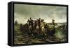 Grenade Explosion, 1882-Sebastiano de Albertis-Framed Stretched Canvas