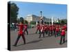 Grenadier Guards March to Wellington Barracks after Changing the Guard Ceremony, London, England-Walter Rawlings-Stretched Canvas