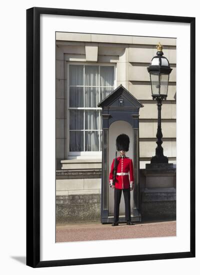 Grenadier Guardsman Outside Buckingham Palace, London, England, United Kingdom, Europe-Stuart Black-Framed Photographic Print